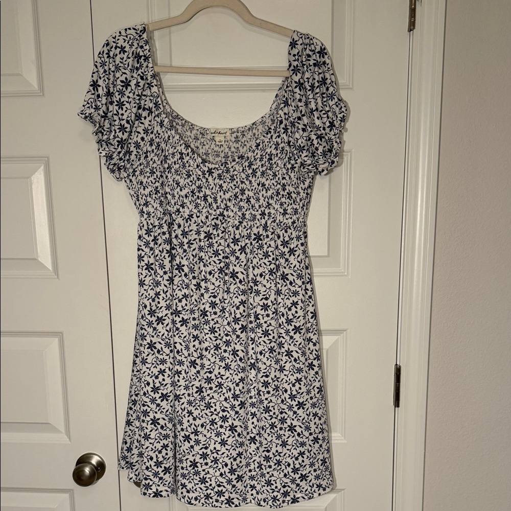 Derek Heart Navy and White Floral Mini Dress